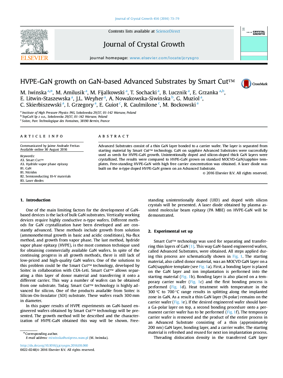 HVPE-GaN growth on GaN-based Advanced Substrates by Smart Cutâ¢