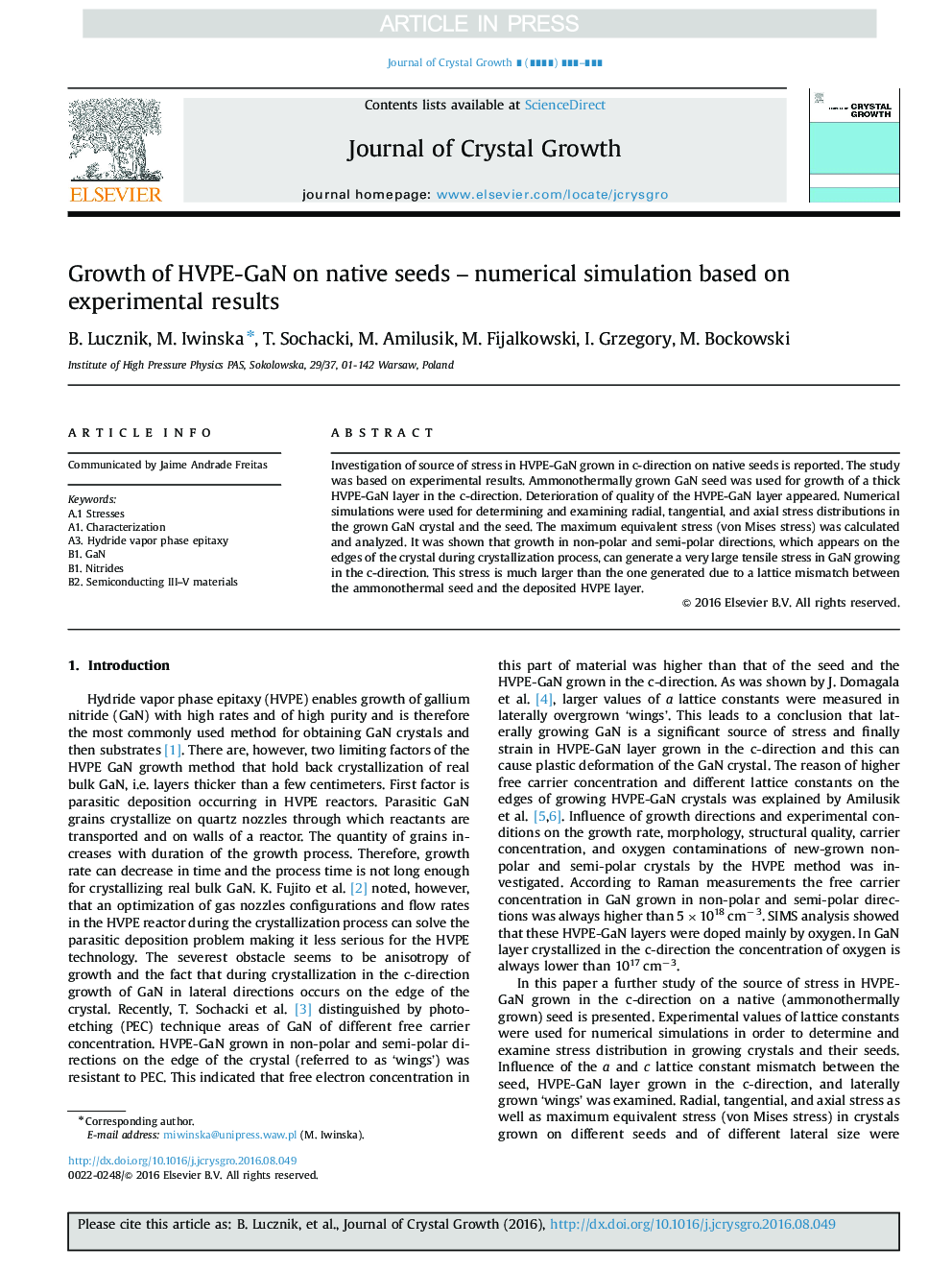 Growth of HVPE-GaN on native seeds - numerical simulation based on experimental results