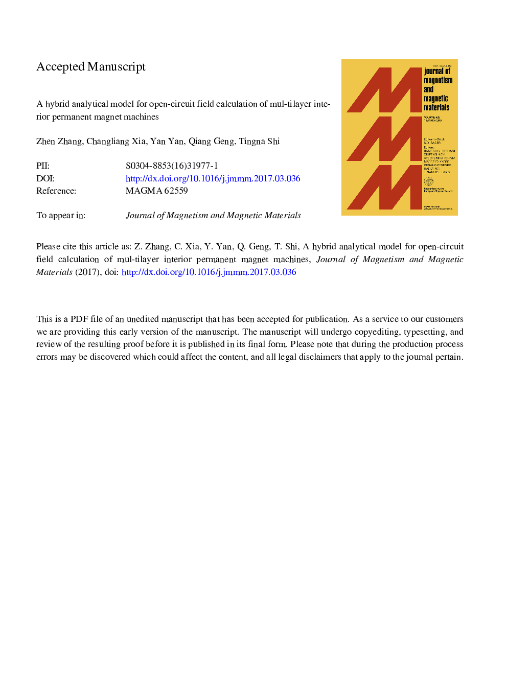 A hybrid analytical model for open-circuit field calculation of multilayer interior permanent magnet machines