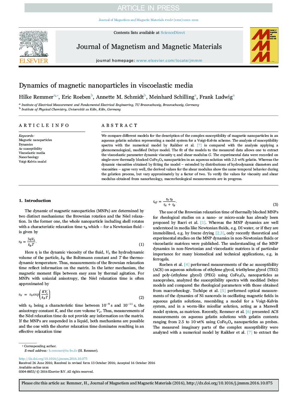 Dynamics of magnetic nanoparticles in viscoelastic media