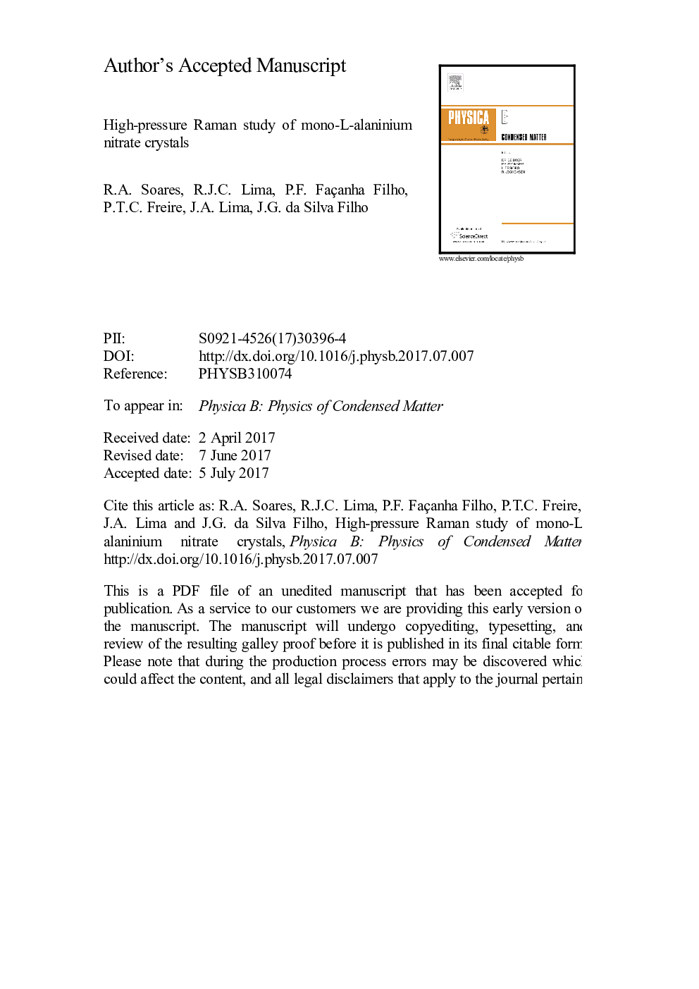 High-pressure Raman study of mono-l-alaninium nitrate crystals