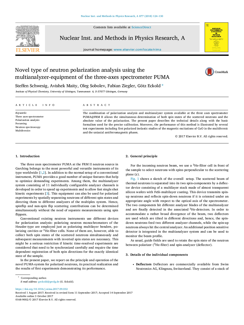 Novel type of neutron polarization analysis using the multianalyzer-equipment of the three-axes spectrometer PUMA