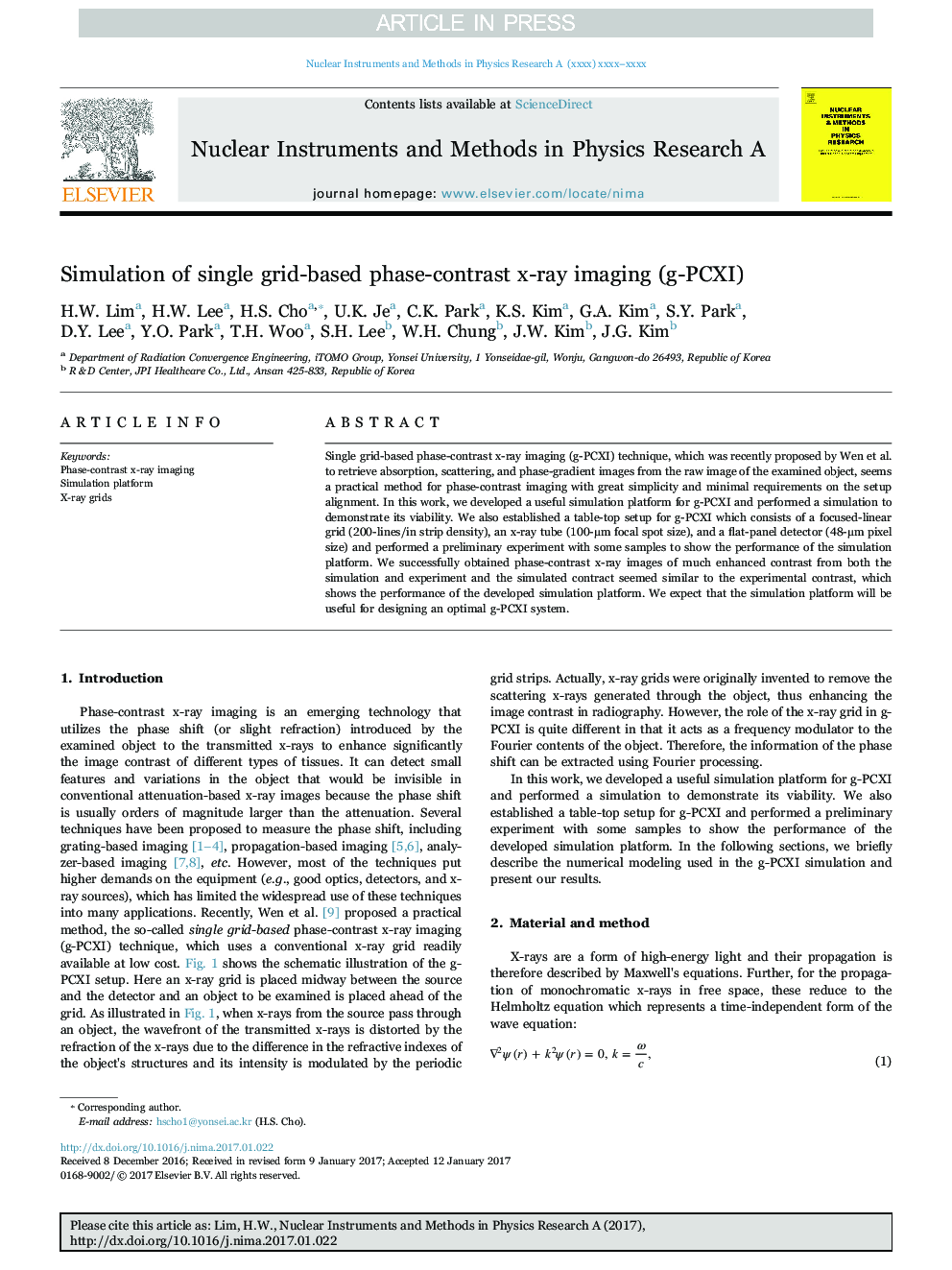 Simulation of single grid-based phase-contrast x-ray imaging (g-PCXI)