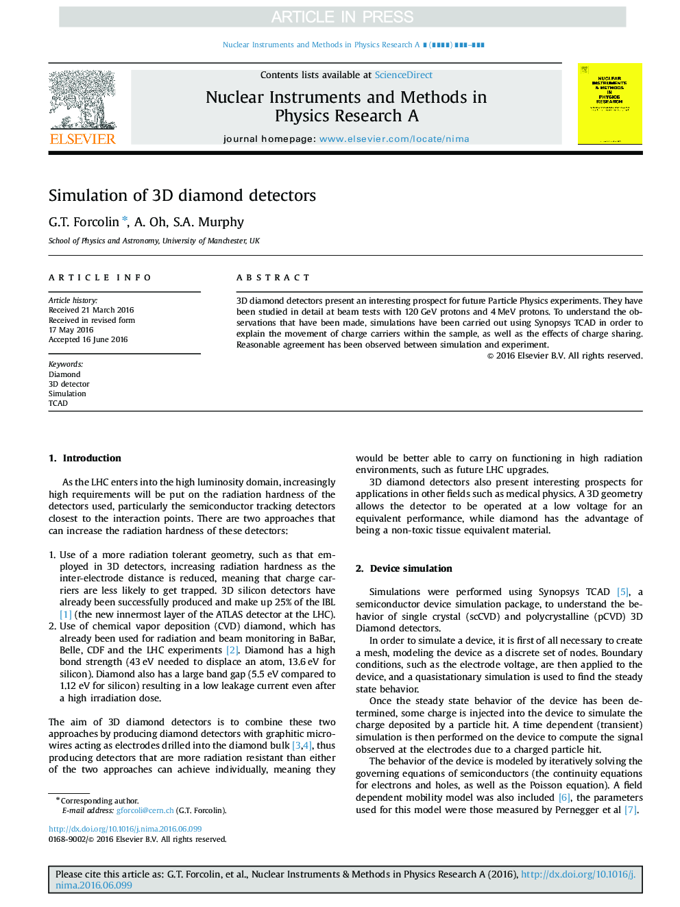 Simulation of 3D diamond detectors