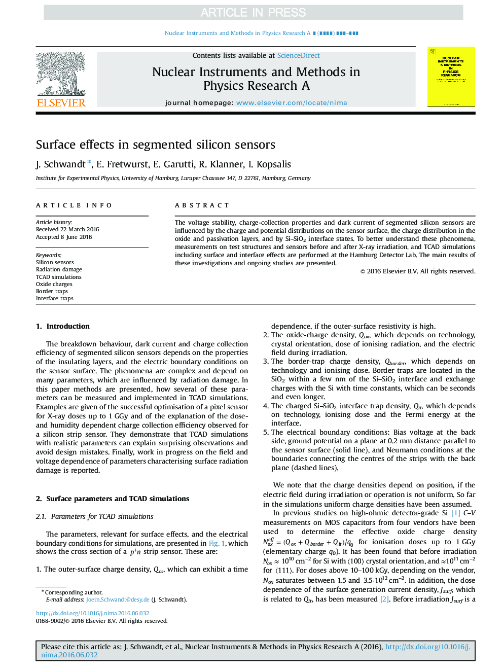 Surface effects in segmented silicon sensors