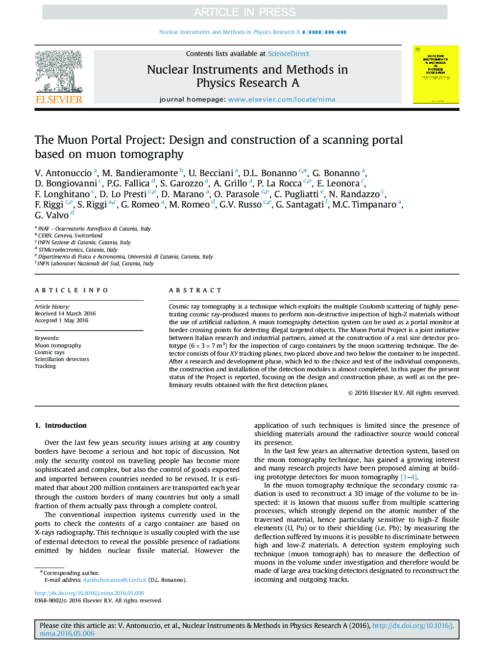 The Muon Portal Project: Design and construction of a scanning portal based on muon tomography