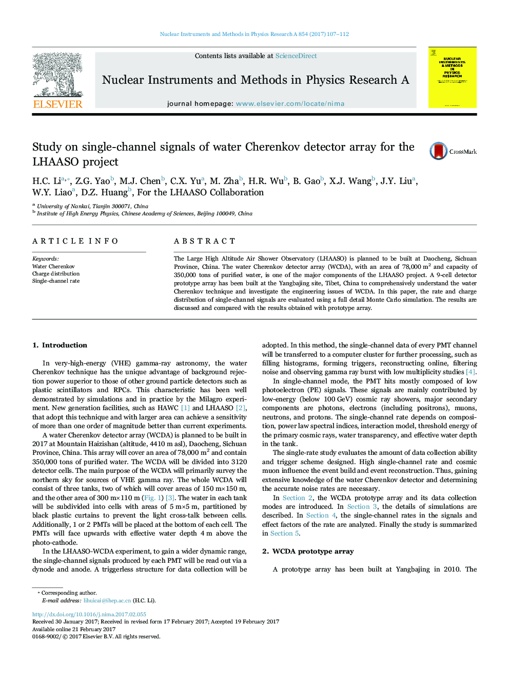 Study on single-channel signals of water Cherenkov detector array for the LHAASO project