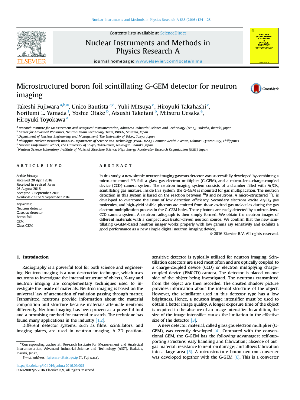 Microstructured boron foil scintillating G-GEM detector for neutron imaging