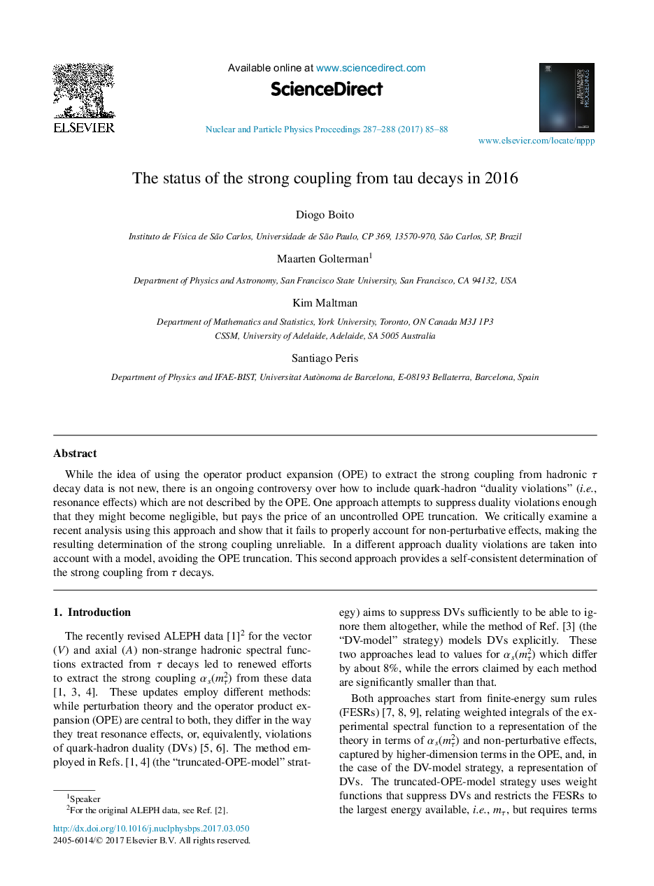 The status of the strong coupling from tau decays in 2016