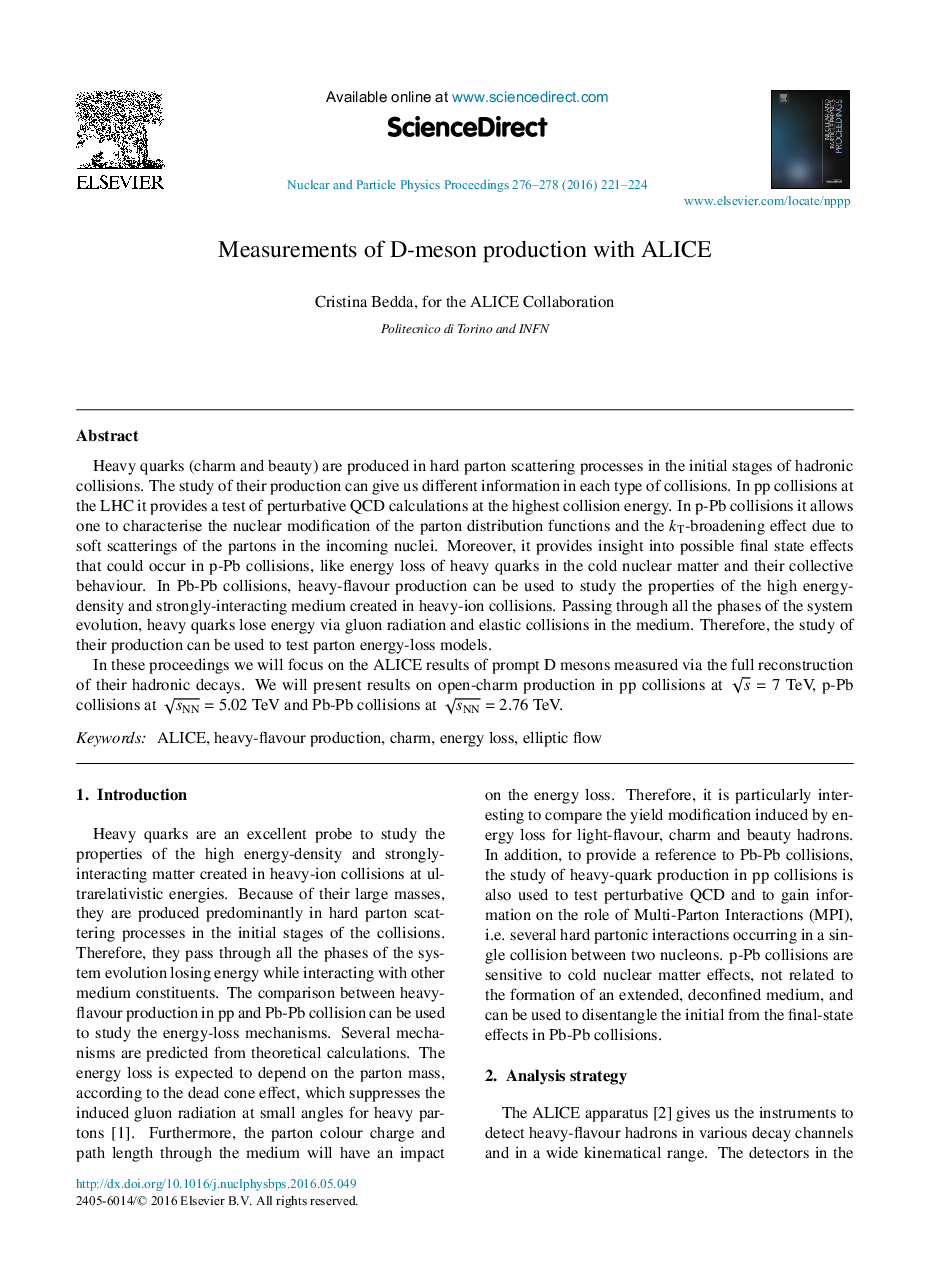 Measurements of D-meson production with ALICE