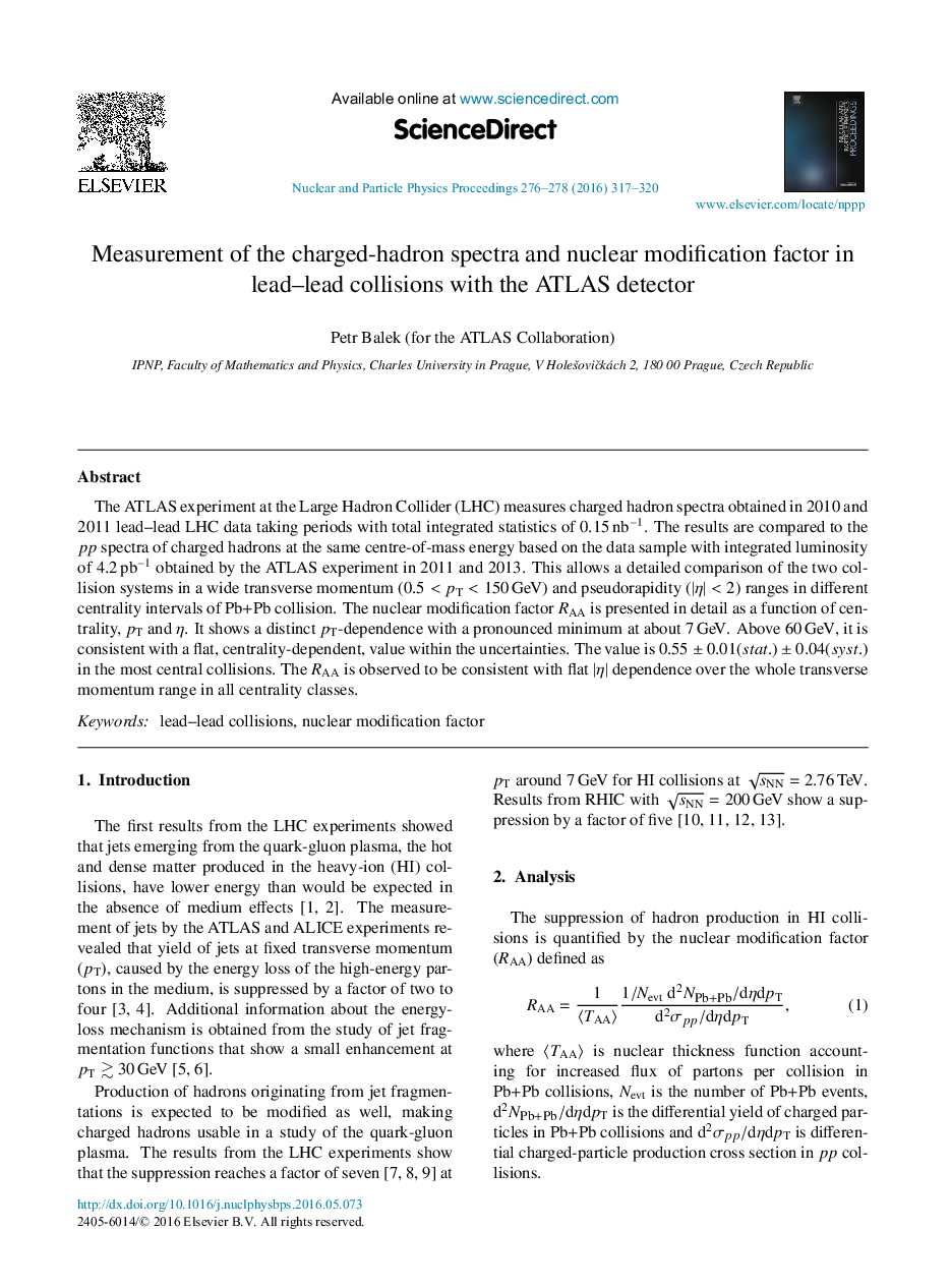 Measurement of the charged-hadron spectra and nuclear modification factor in lead-lead collisions with the ATLAS detector