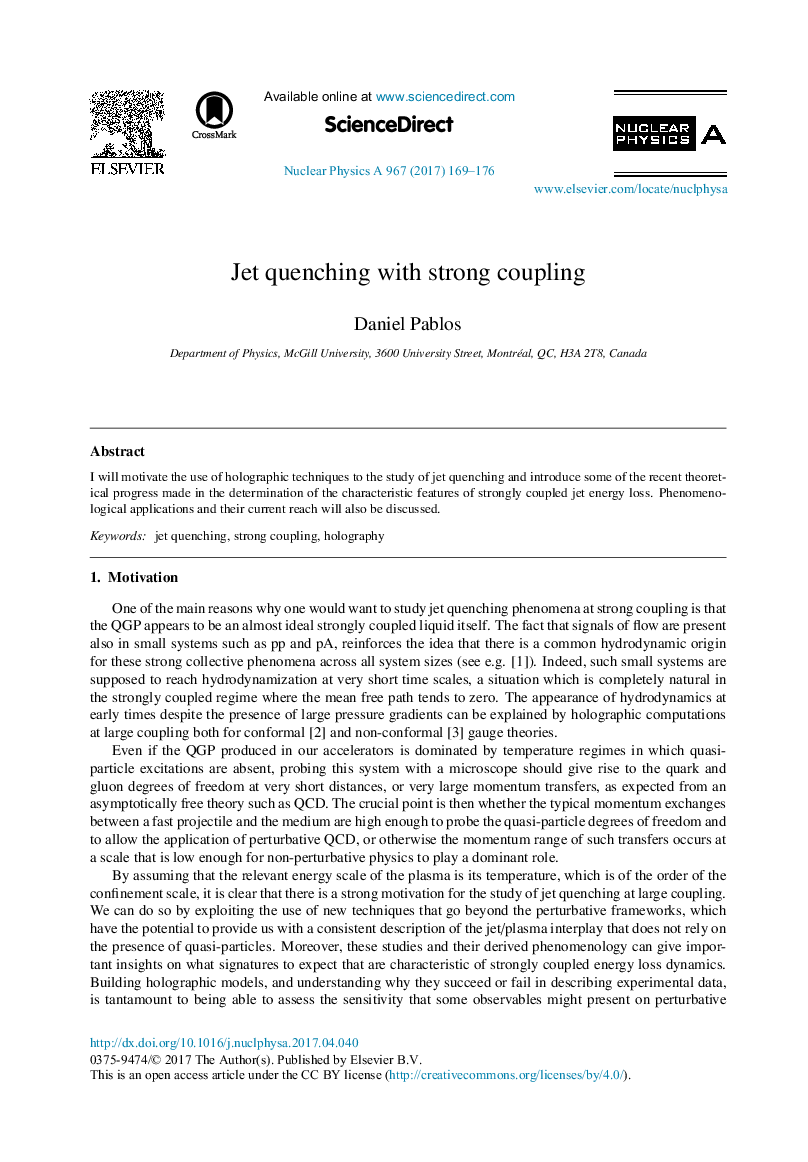 Jet quenching with strong coupling