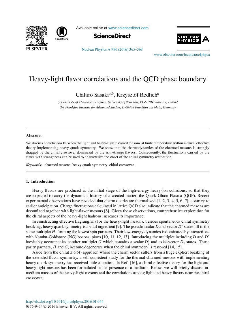 Heavy-light flavor correlations and the QCD phase boundary