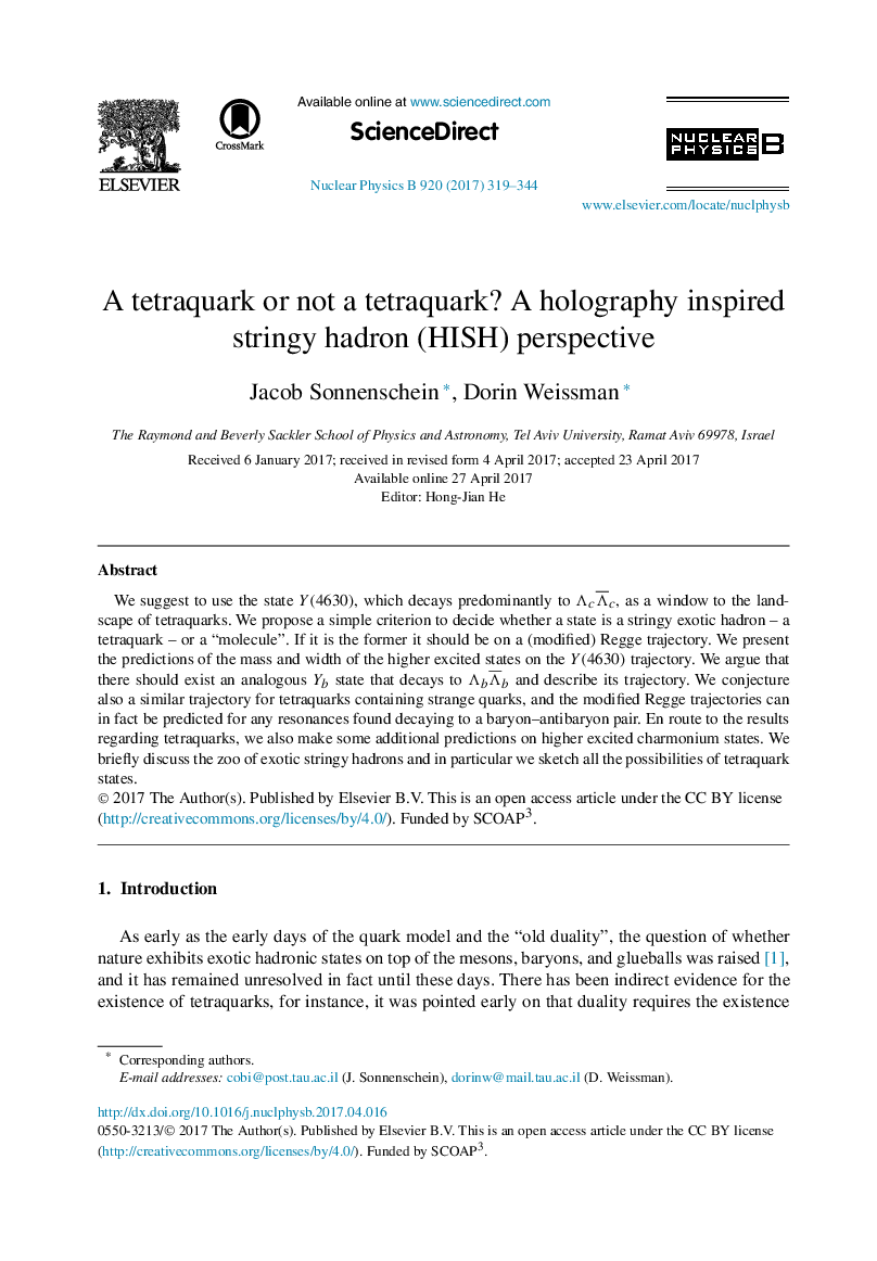 A tetraquark or not a tetraquark? A holography inspired stringy hadron (HISH) perspective