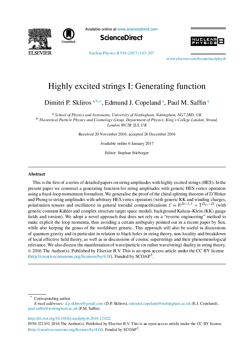 Highly excited strings I: Generating function