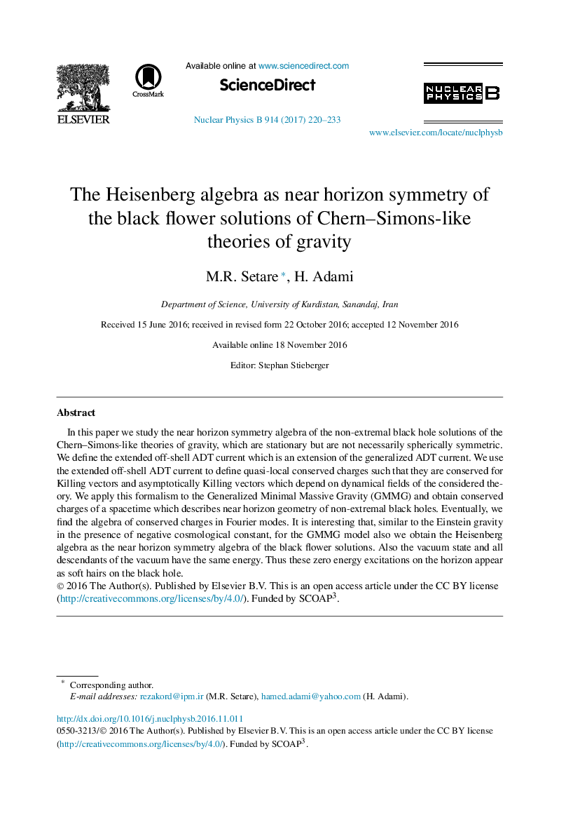 The Heisenberg algebra as near horizon symmetry of the black flower solutions of Chern-Simons-like theories of gravity