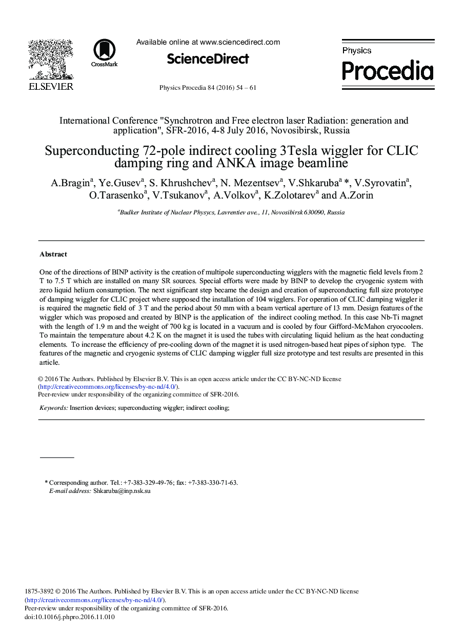 Superconducting 72-pole Indirect Cooling 3Tesla Wiggler for CLIC Damping Ring and ANKA Image Beamline