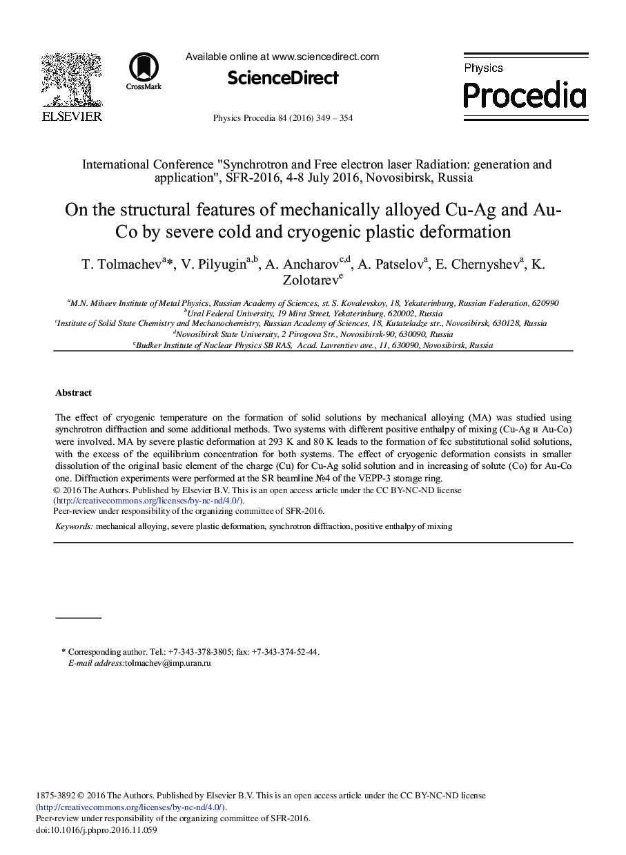 On the Structural Features of Mechanically Alloyed Cu-Ag and Au-Co by Severe Cold and Cryogenic Plastic Deformation