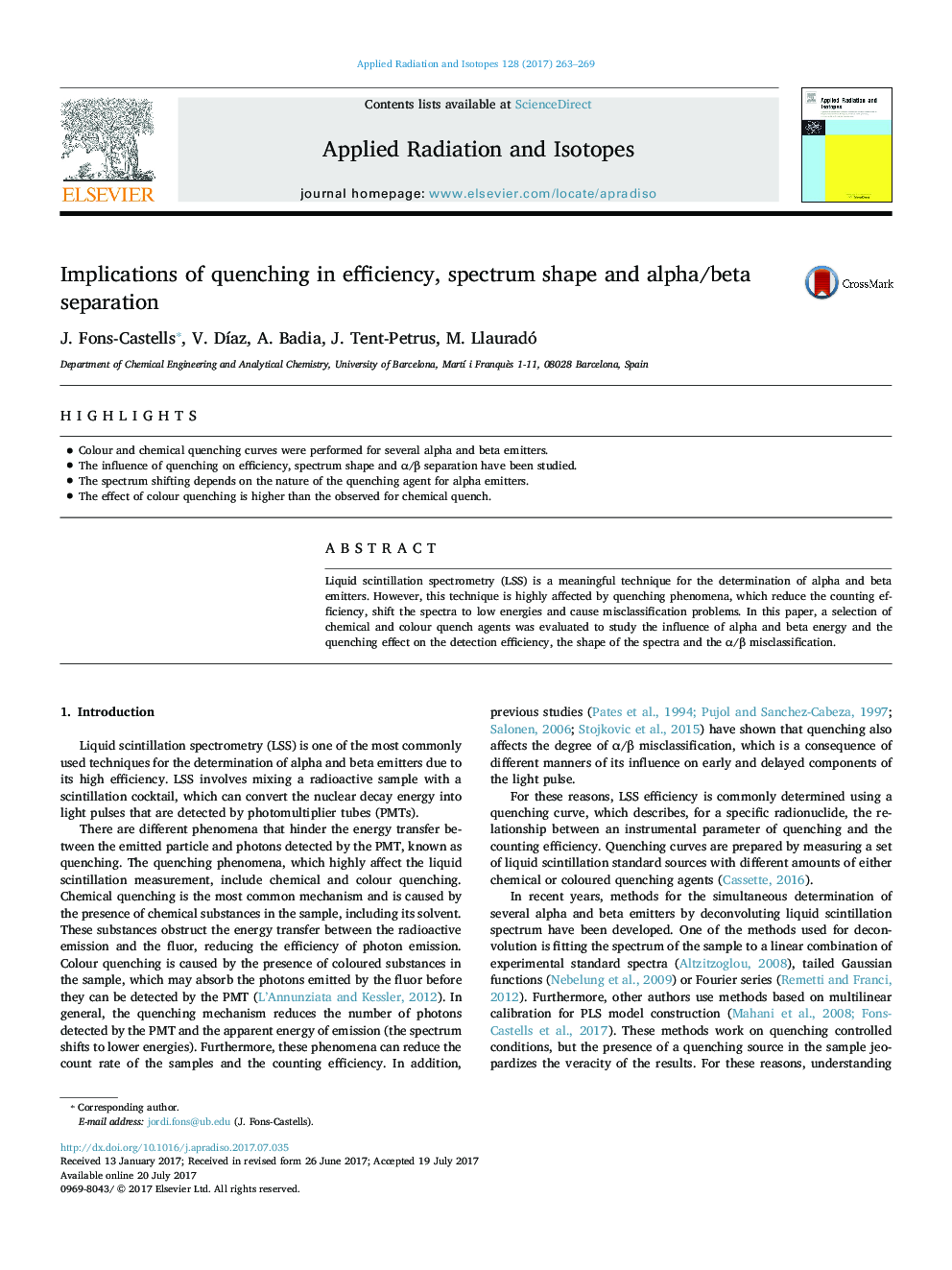 Implications of quenching in efficiency, spectrum shape and alpha/beta separation