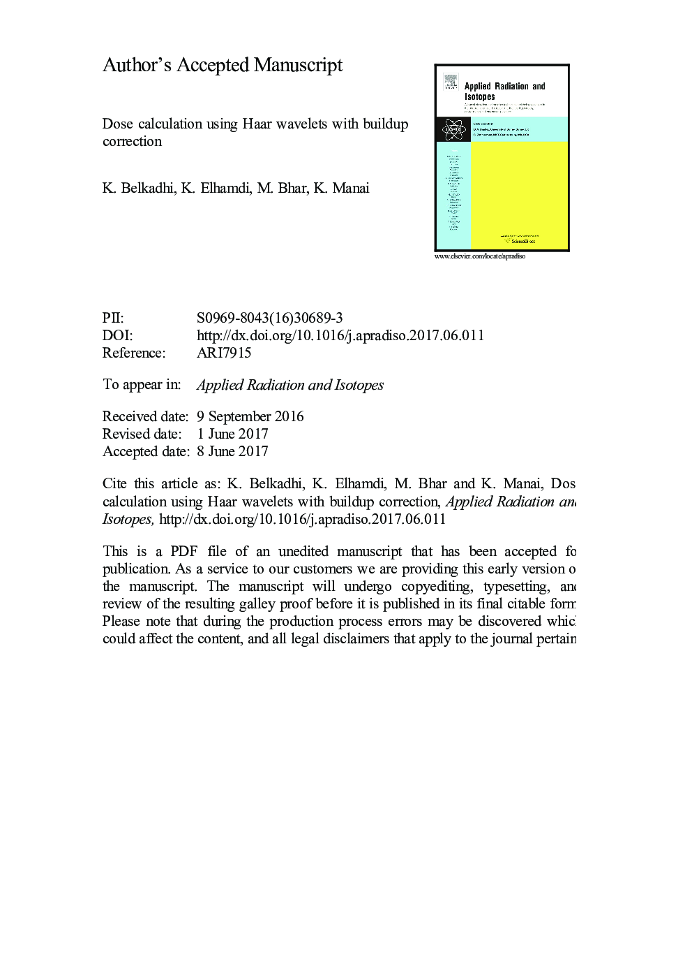 Dose calculation using Haar wavelets with buildup correction