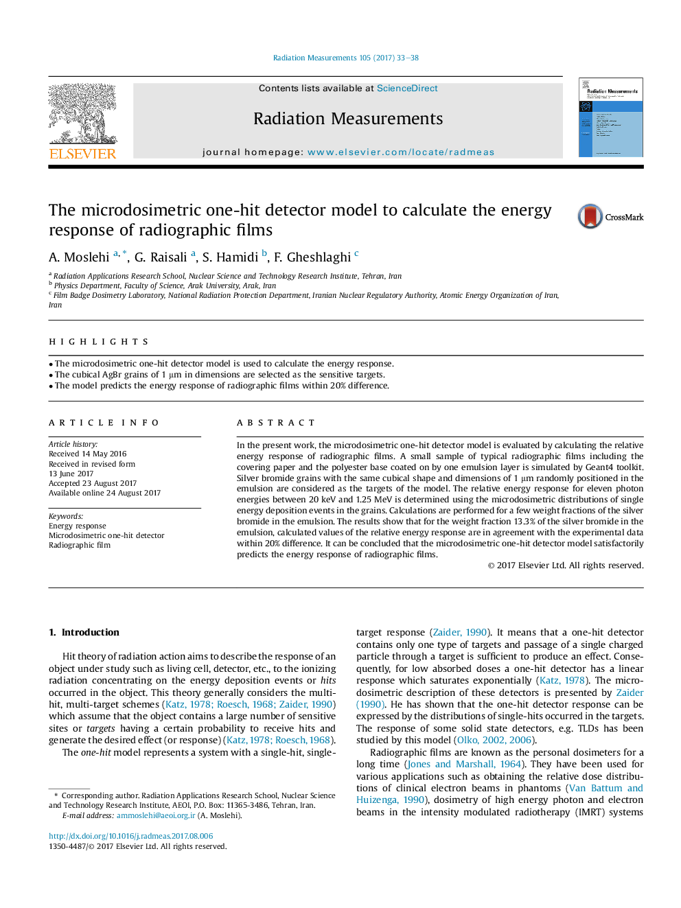 The microdosimetric one-hit detector model to calculate the energy response of radiographic films