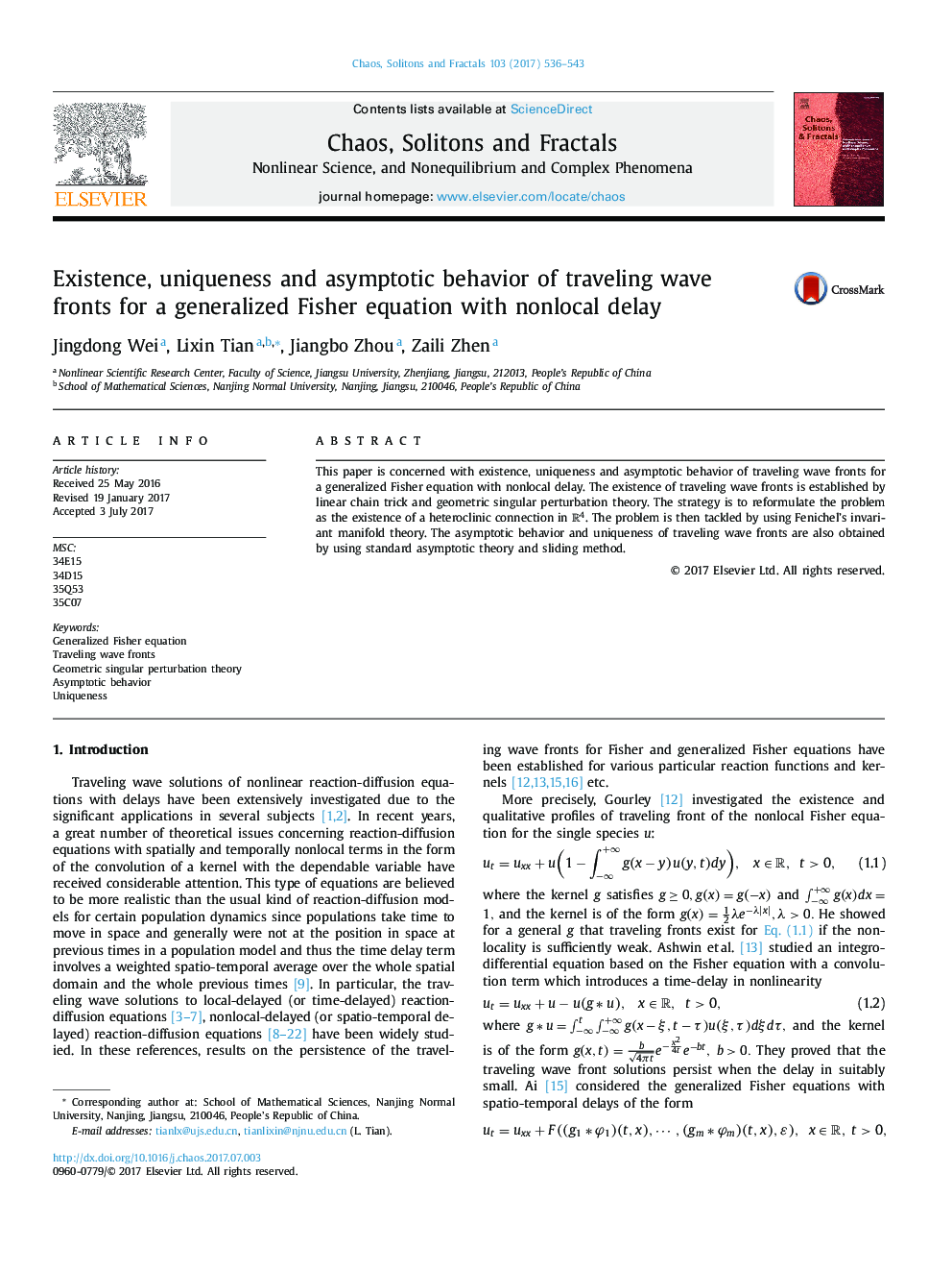 Existence, uniqueness and asymptotic behavior of traveling wave fronts for a generalized Fisher equation with nonlocal delay