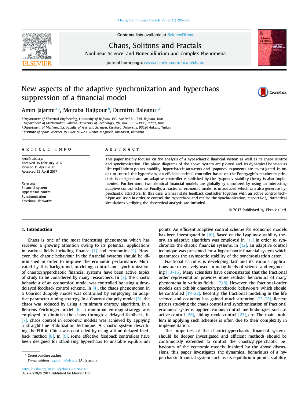 New aspects of the adaptive synchronization and hyperchaos suppression of a financial model