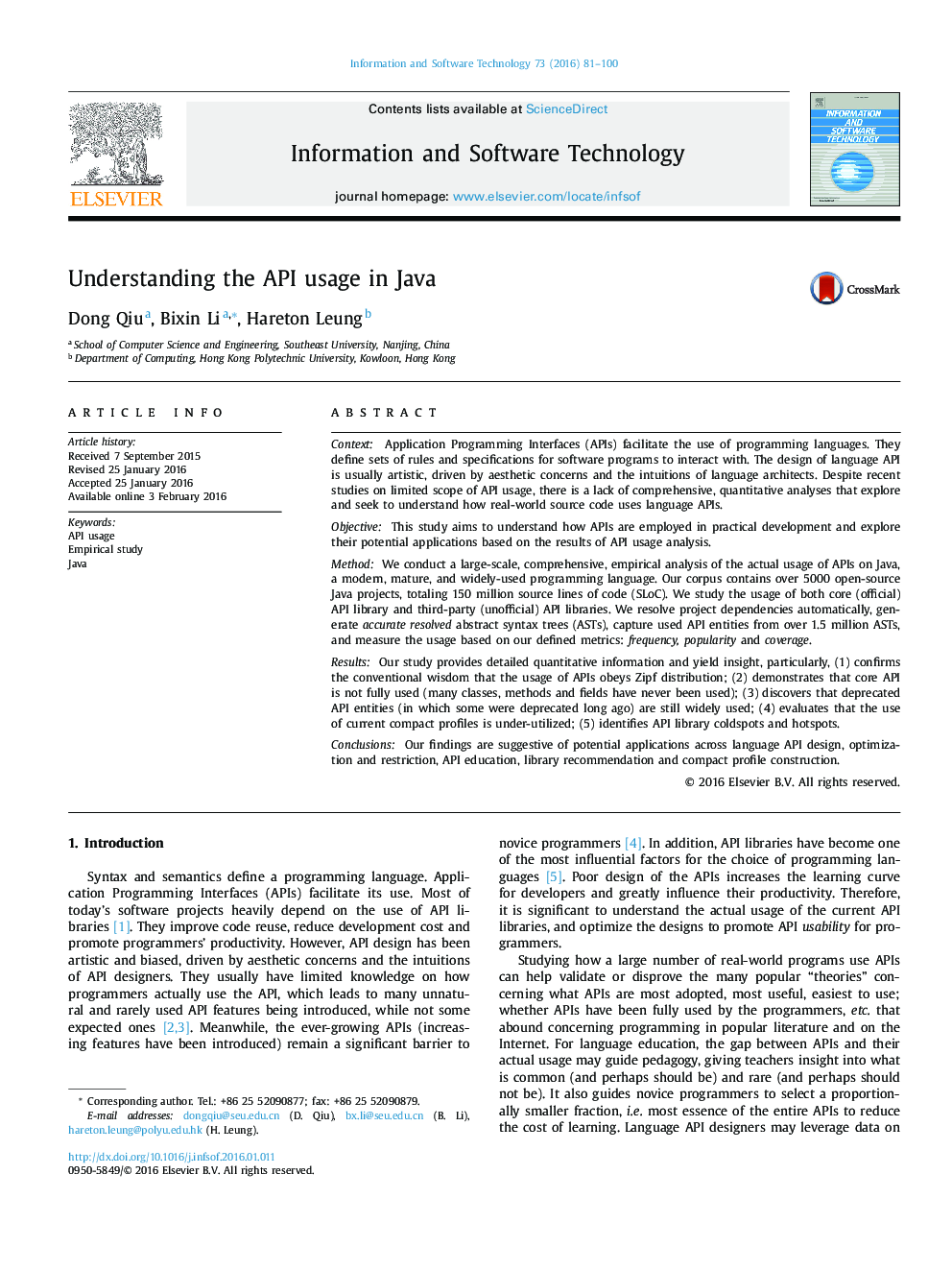 Understanding the API usage in Java