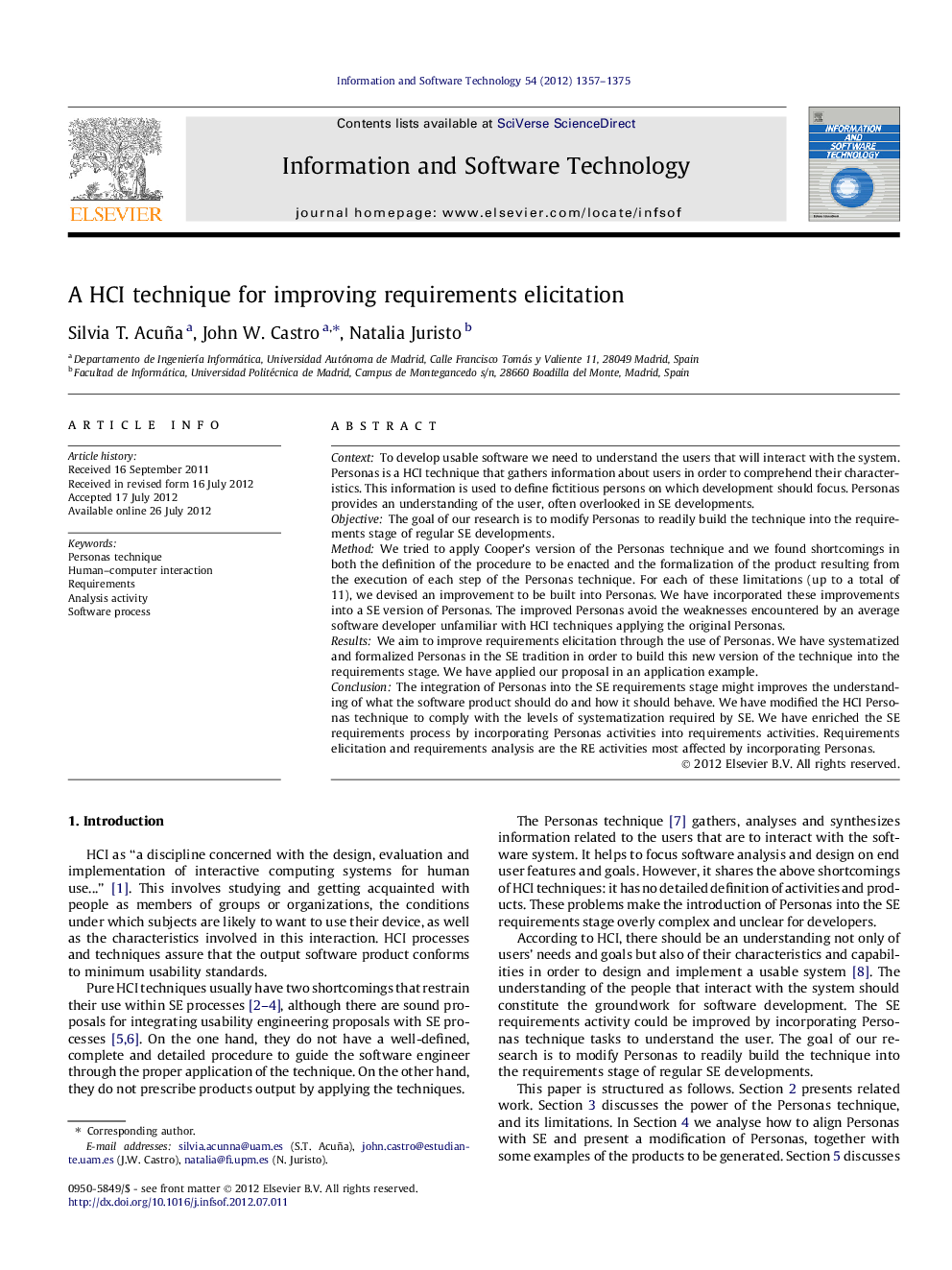 A HCI technique for improving requirements elicitation