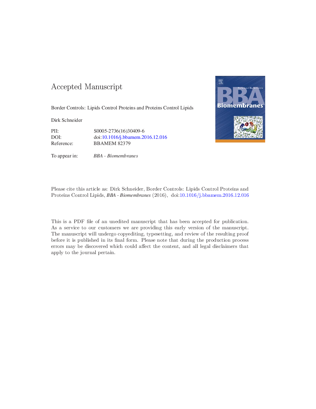 Border controls: Lipids control proteins and proteins control lipids