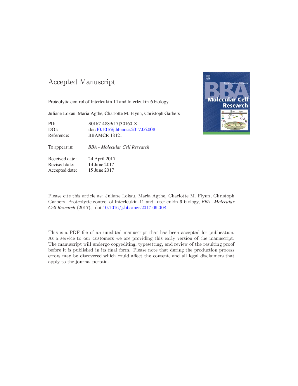 Proteolytic control of Interleukin-11 and Interleukin-6 biology