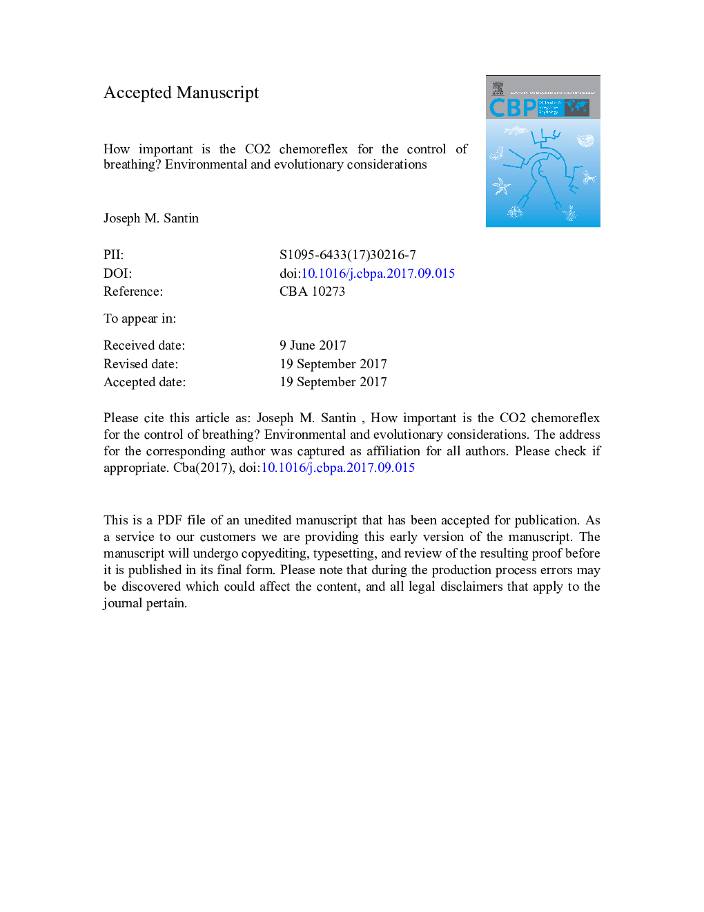 How important is the CO2 chemoreflex for the control of breathing? Environmental and evolutionary considerations