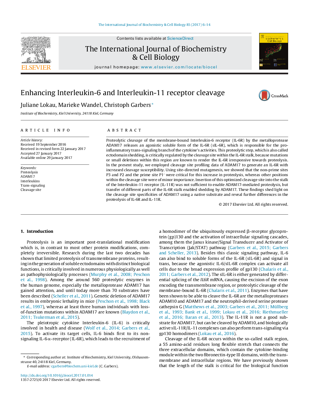 Enhancing Interleukin-6 and Interleukin-11 receptor cleavage