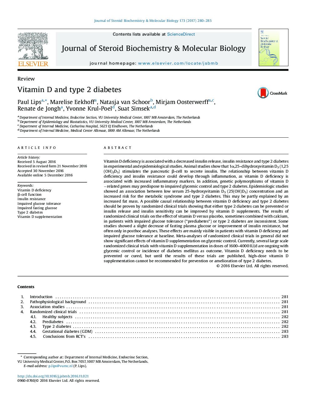 ReviewVitamin D and type 2 diabetes