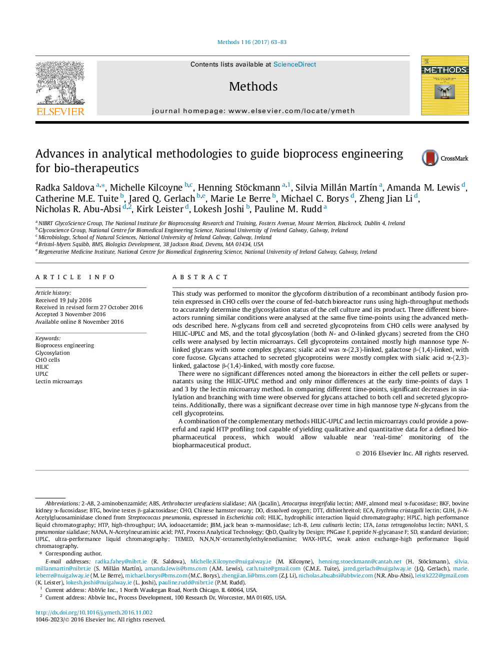 Advances in analytical methodologies to guide bioprocess engineering for bio-therapeutics