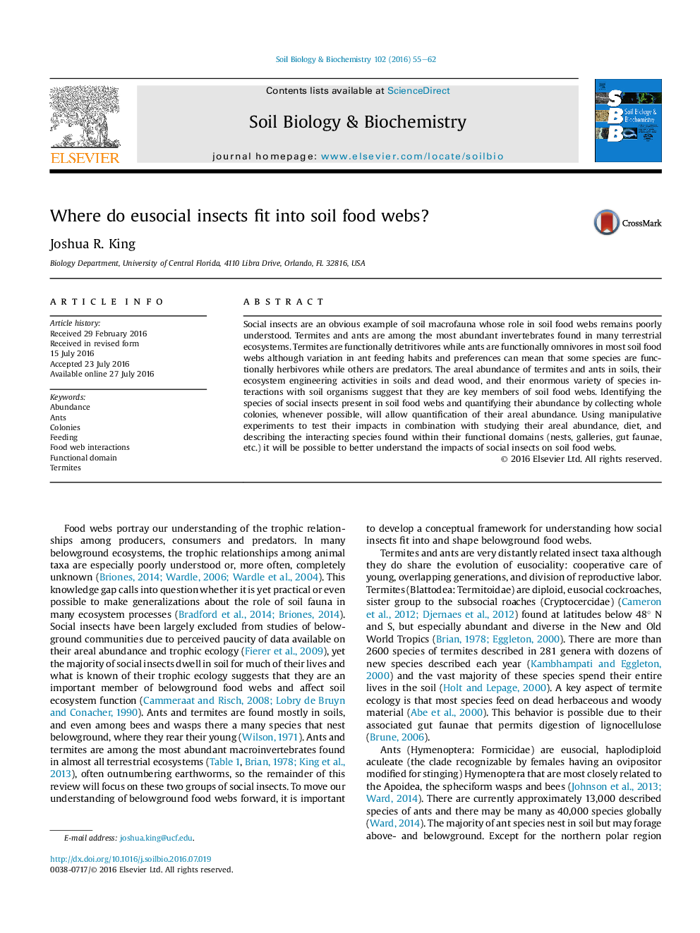 Where do eusocial insects fit into soil food webs?
