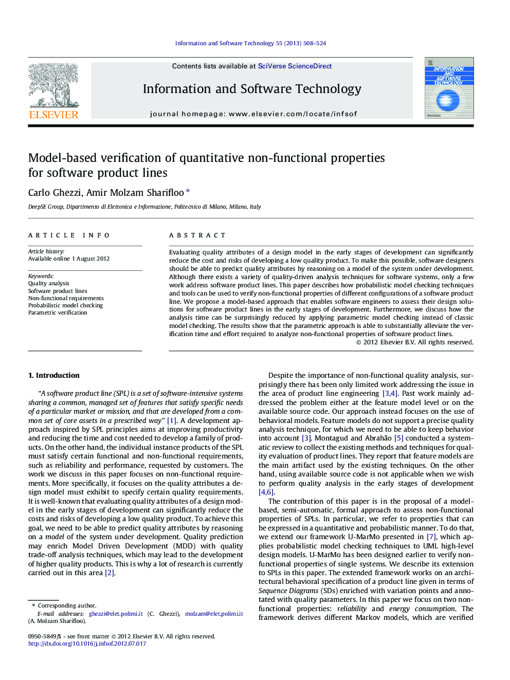 Model-based verification of quantitative non-functional properties for software product lines