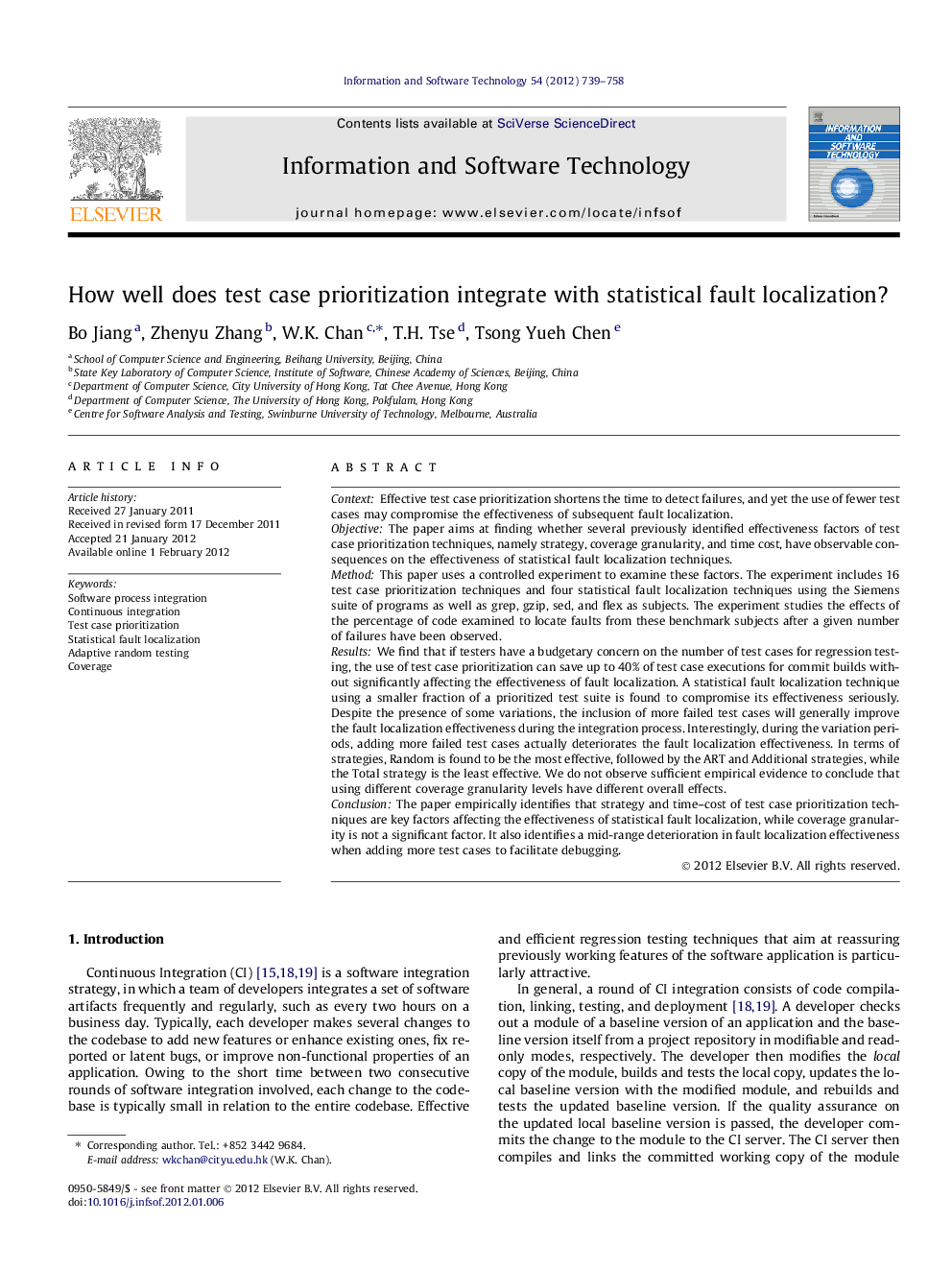 How well does test case prioritization integrate with statistical fault localization?