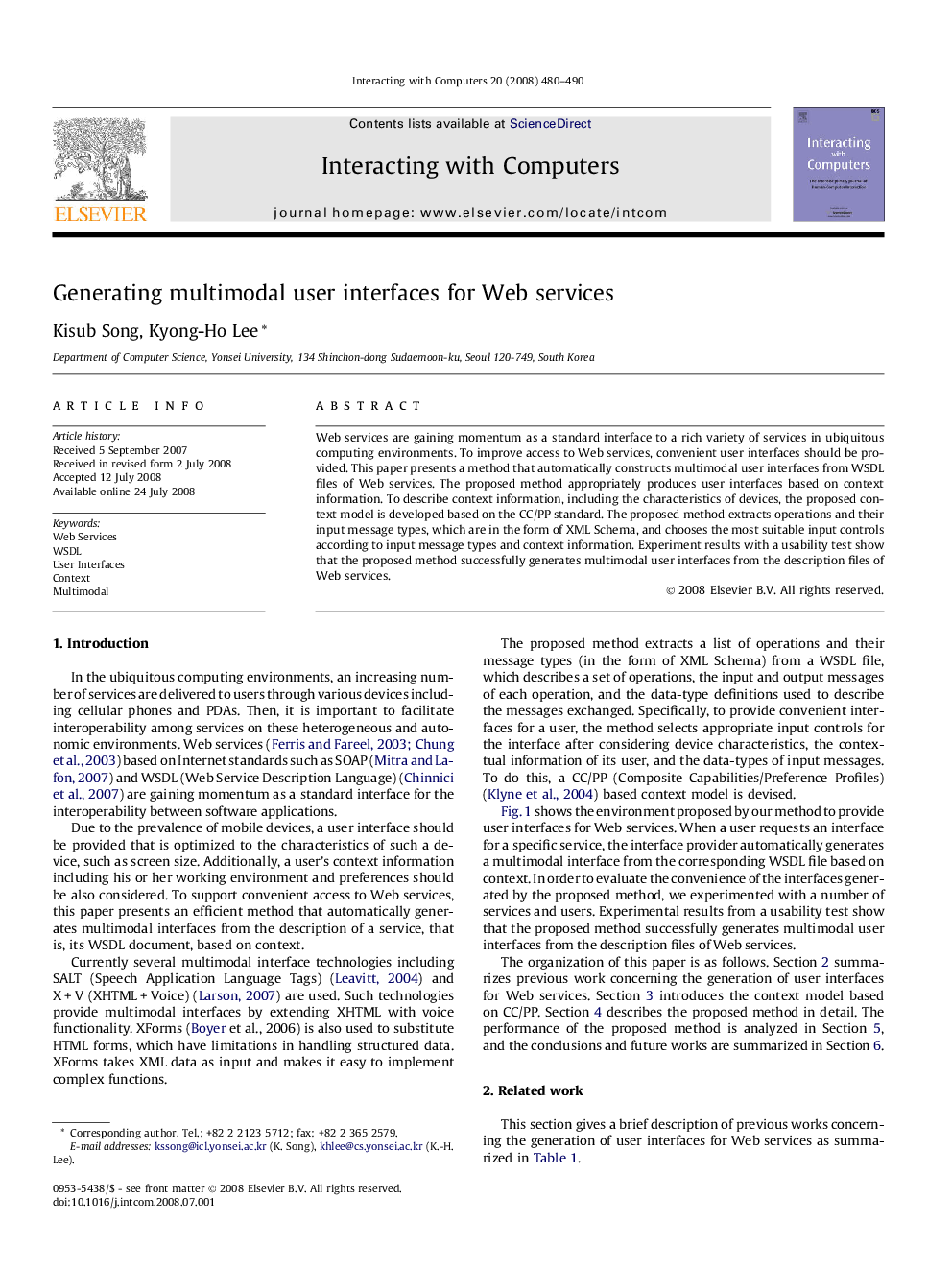 Generating multimodal user interfaces for Web services