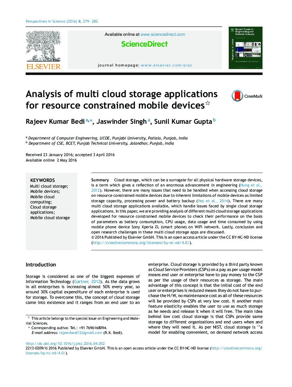 Analysis of multi cloud storage applications for resource constrained mobile devices