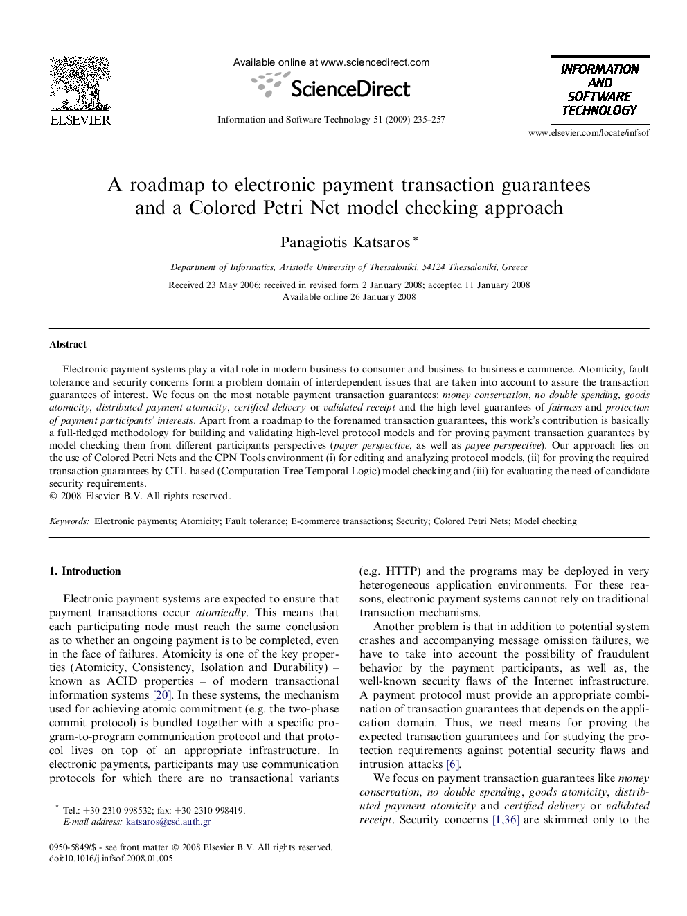 A roadmap to electronic payment transaction guarantees and a Colored Petri Net model checking approach