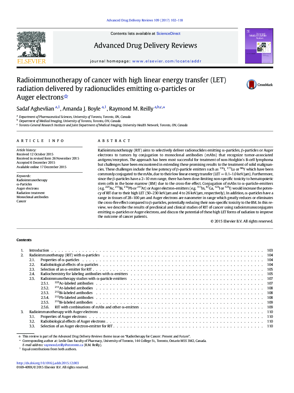 Radioimmunotherapy of cancer with high linear energy transfer (LET) radiation delivered by radionuclides emitting Î±-particles or Auger electrons