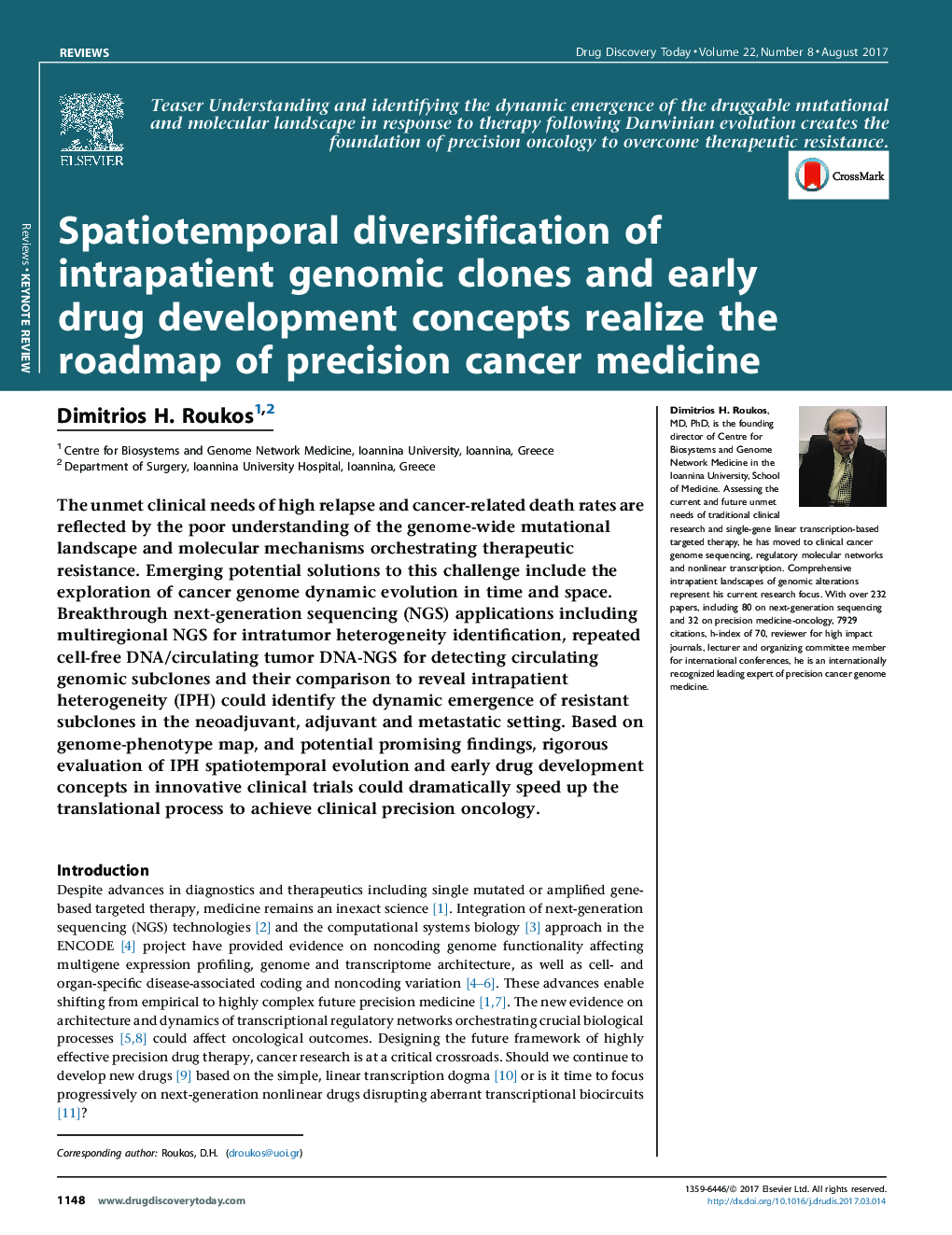 ReviewKeynoteSpatiotemporal diversification of intrapatient genomic clones and early drug development concepts realize the roadmap of precision cancer medicine