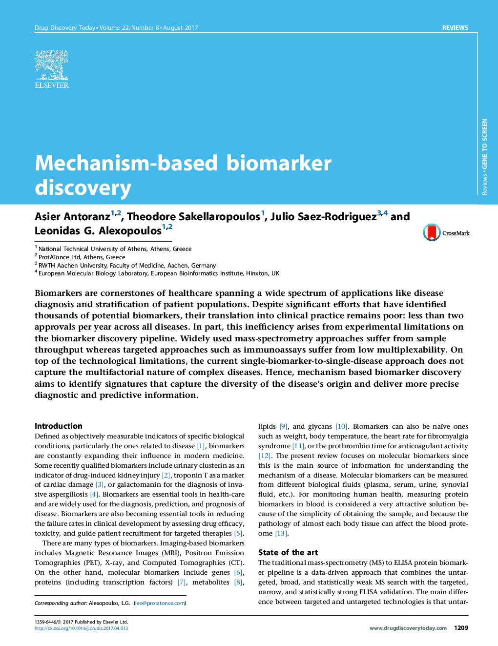 ReviewGene to screenMechanism-based biomarker discovery
