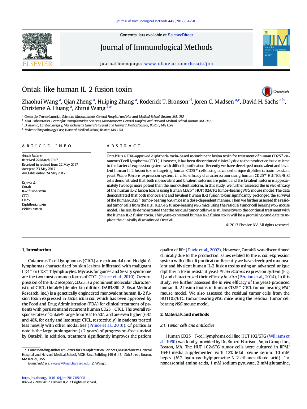 Ontak-like human IL-2 fusion toxin