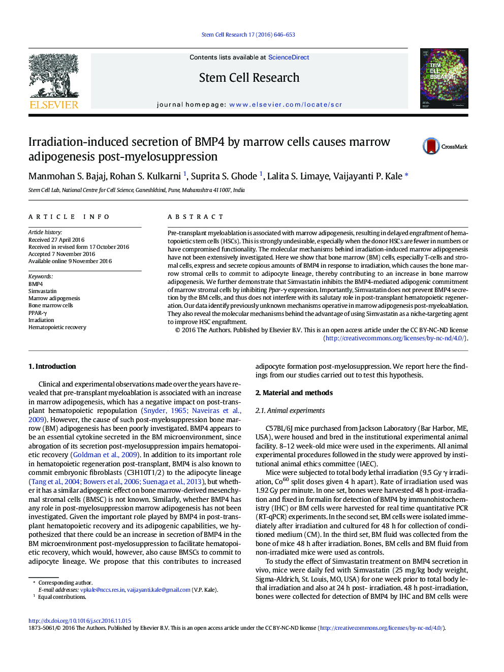 Irradiation-induced secretion of BMP4 by marrow cells causes marrow adipogenesis post-myelosuppression