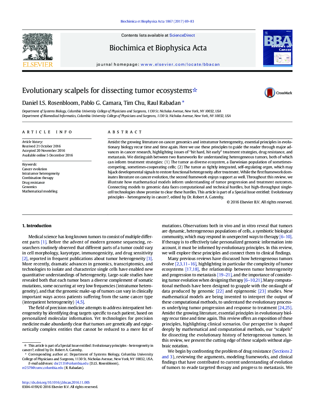 Evolutionary scalpels for dissecting tumor ecosystems