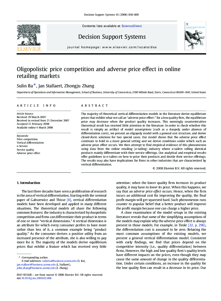 Oligopolistic price competition and adverse price effect in online retailing markets