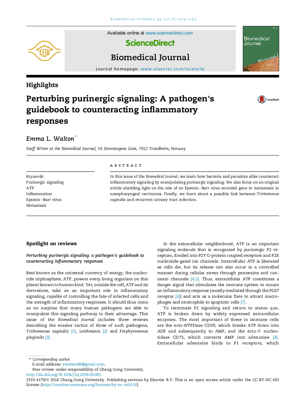 Perturbing purinergic signaling: A pathogen's guidebook to counteracting inflammatory responses