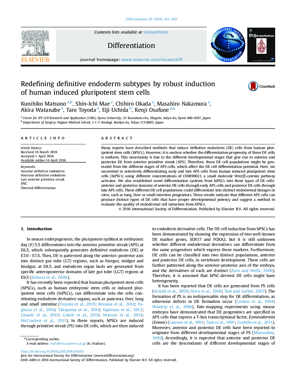 Redefining definitive endoderm subtypes by robust induction of human induced pluripotent stem cells